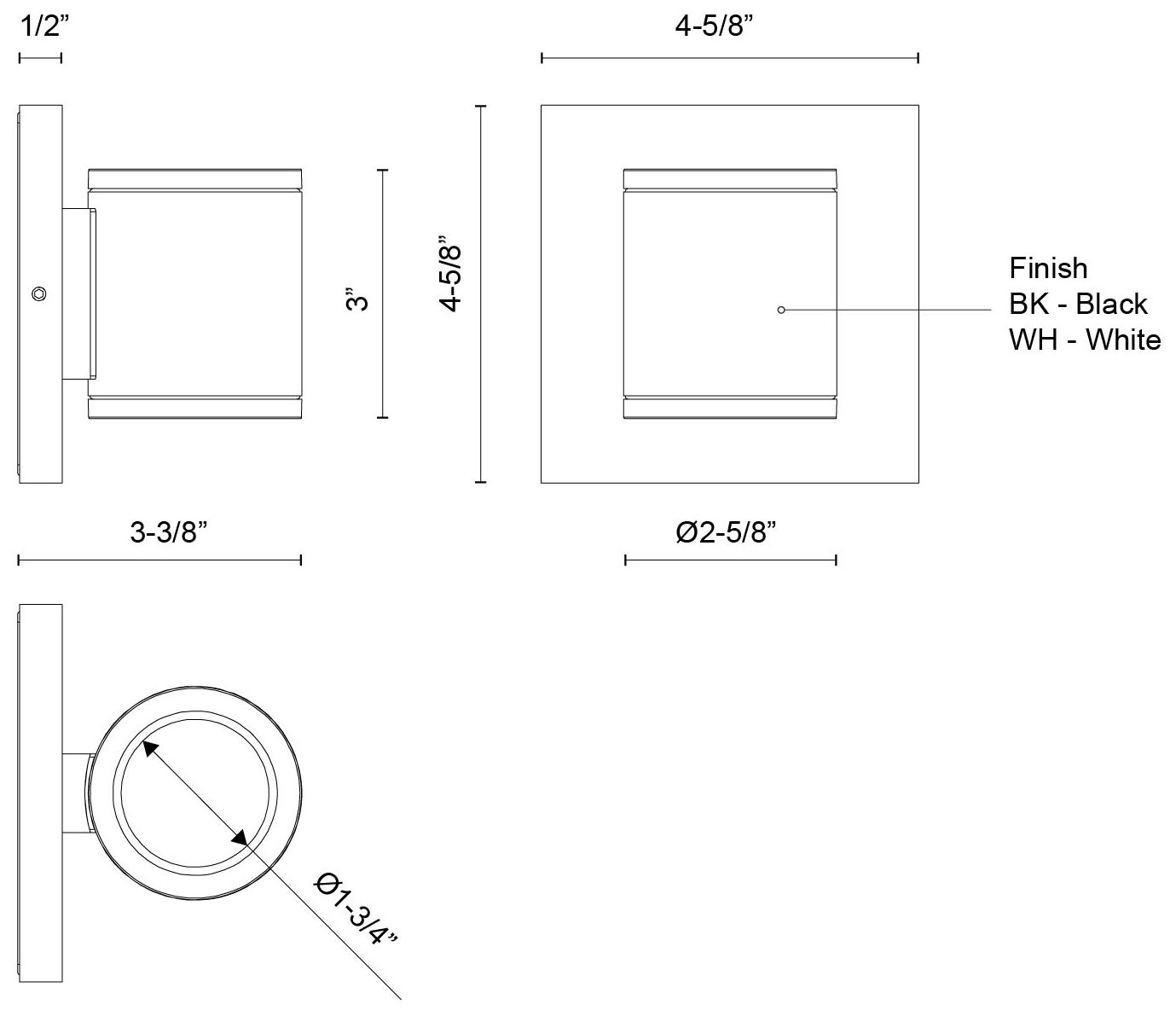 Image 2 Kuzco Nordic 4-in (2-in Dia.) White LED Exterior Wall more views
