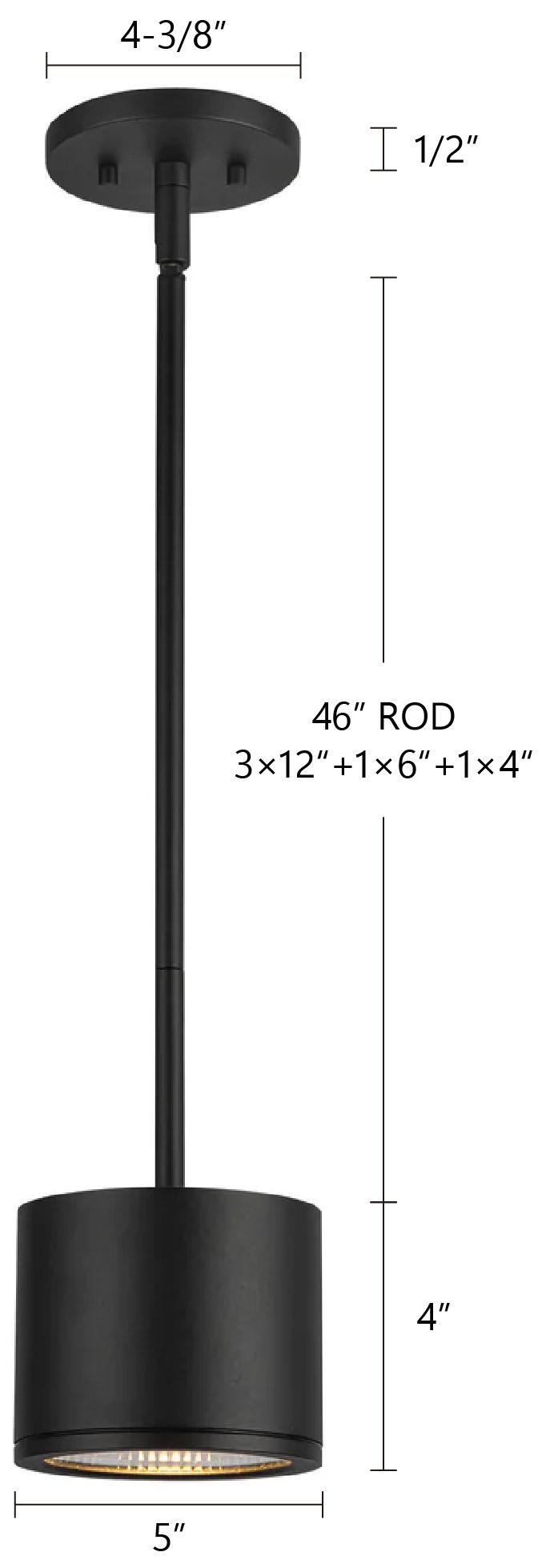 Image 5 Kuzco Nordic 4-in (5-in Dia.) Black LED Exterior Pendant more views