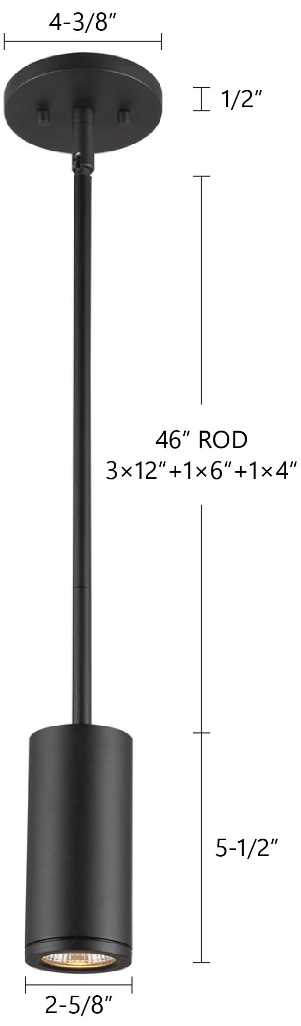 Image 5 Kuzco Nordic 5-in (2-in Dia.) Black LED Exterior Pendant more views