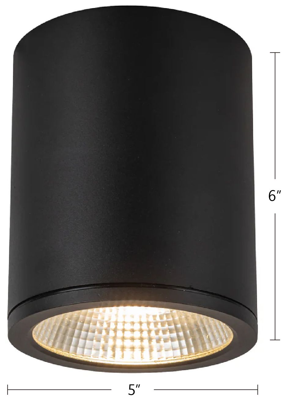 Image 5 Kuzco Nordic 6-in (5-in Dia.) Black LED Exterior Ceiling more views