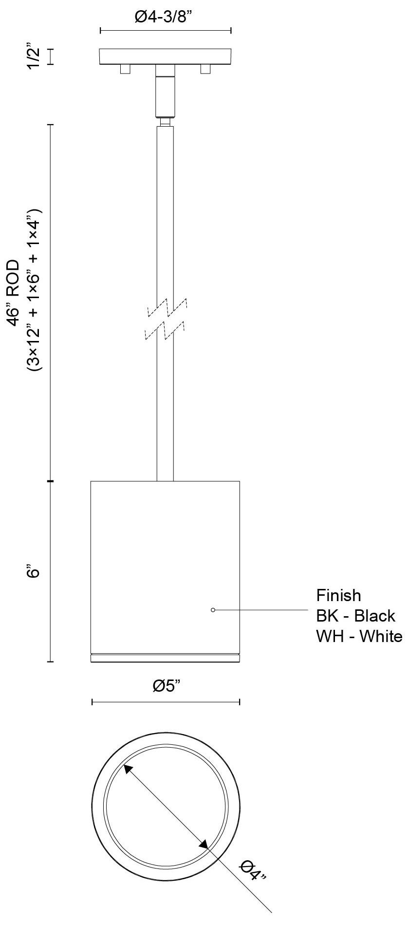 Image 3 Kuzco Nordic 6-in (5-in Dia.) Black LED Exterior Pendant more views