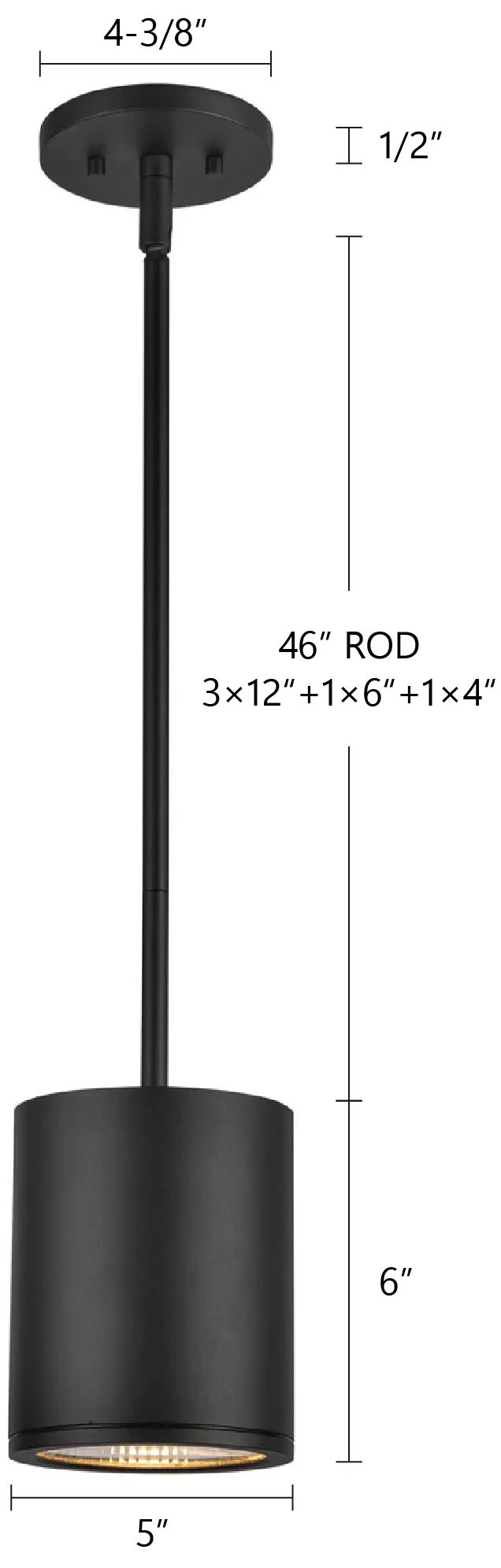 Image 4 Kuzco Nordic 6-in (5-in Dia.) Black LED Exterior Pendant more views