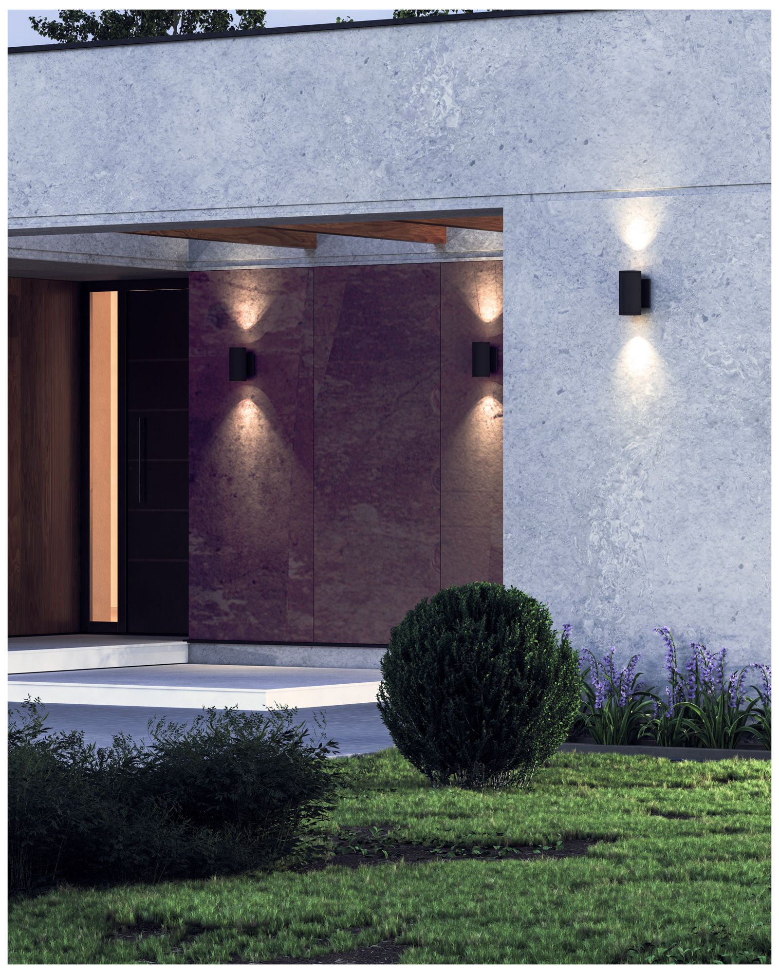 Image 4 Kuzco Nordic 7-in (3-in Dia.) Black LED Exterior Wall more views