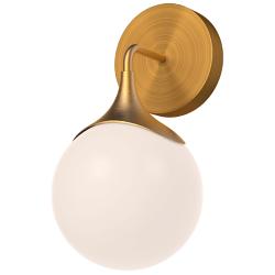 Kuzco Nouveau 11 1/2" High Aged Gold Wall Sconce