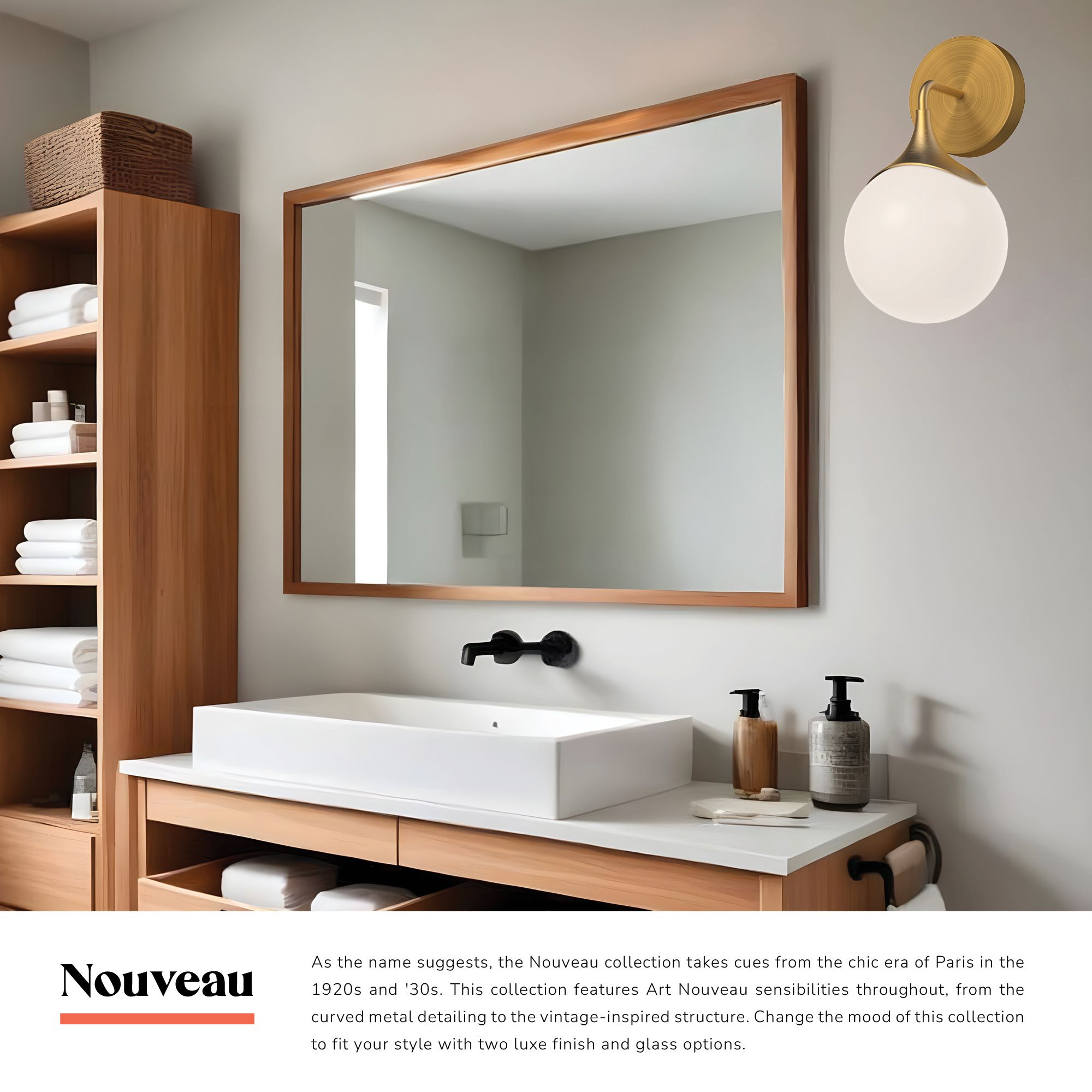 Image 4 Kuzco Nouveau 11 1/2" High Aged Gold Wall Sconce more views