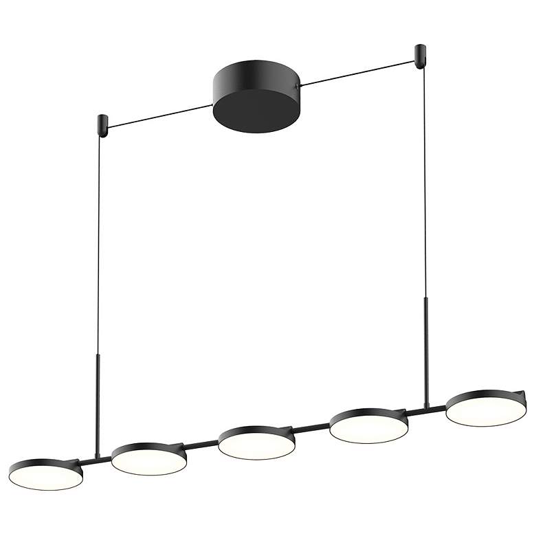 Image 2 Kuzco Novel LED 37-in Black Linear Pendant