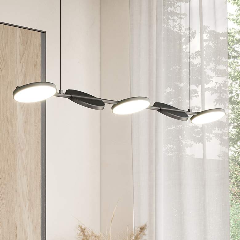 Image 1 Kuzco Novel LED 37-in Black Linear Pendant