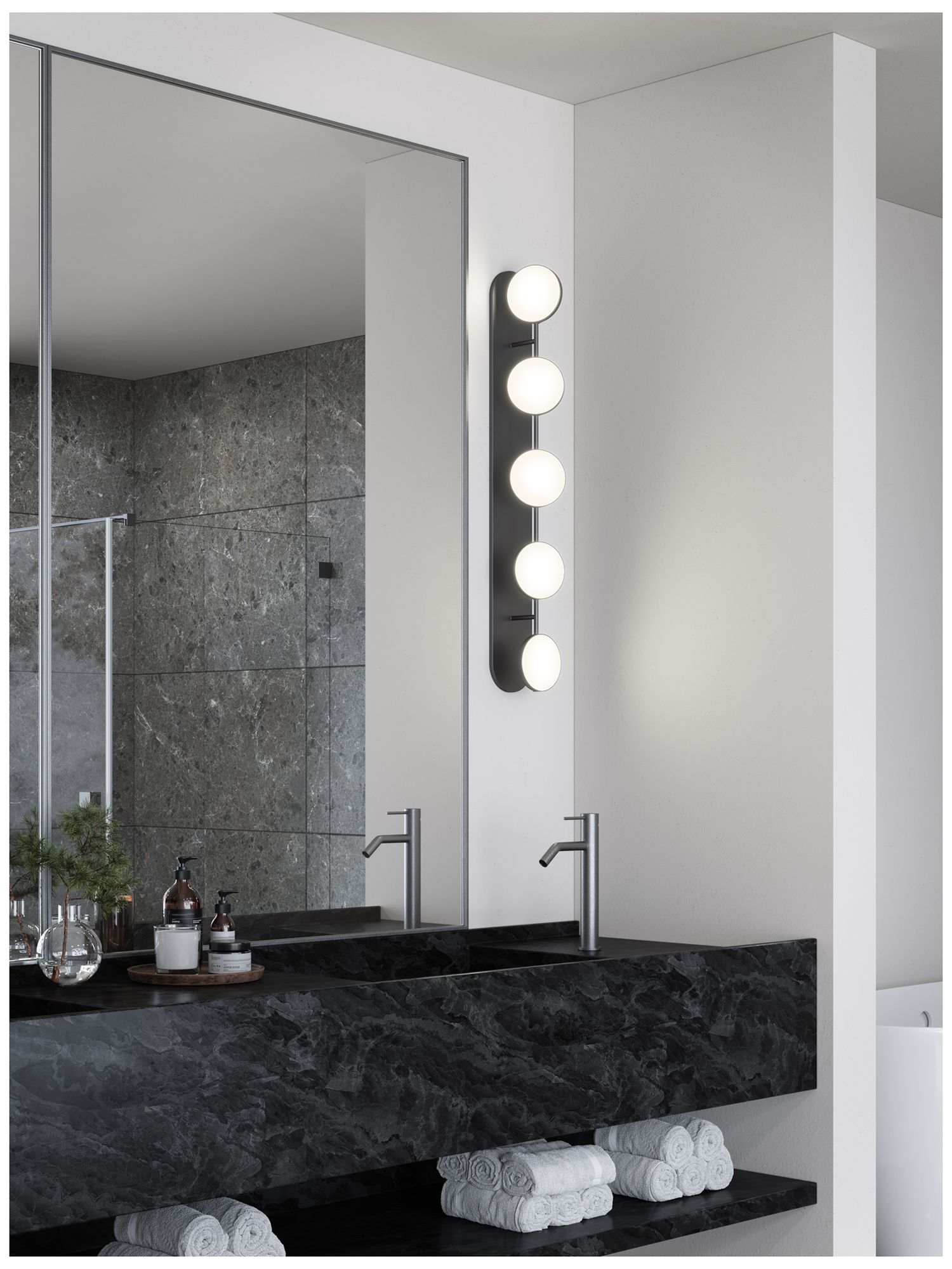 Image 3 Kuzco Novel LED 37-in Black Vanity Light more views