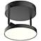 Kuzco Novel LED 5-in Black Semi-Flush Mount