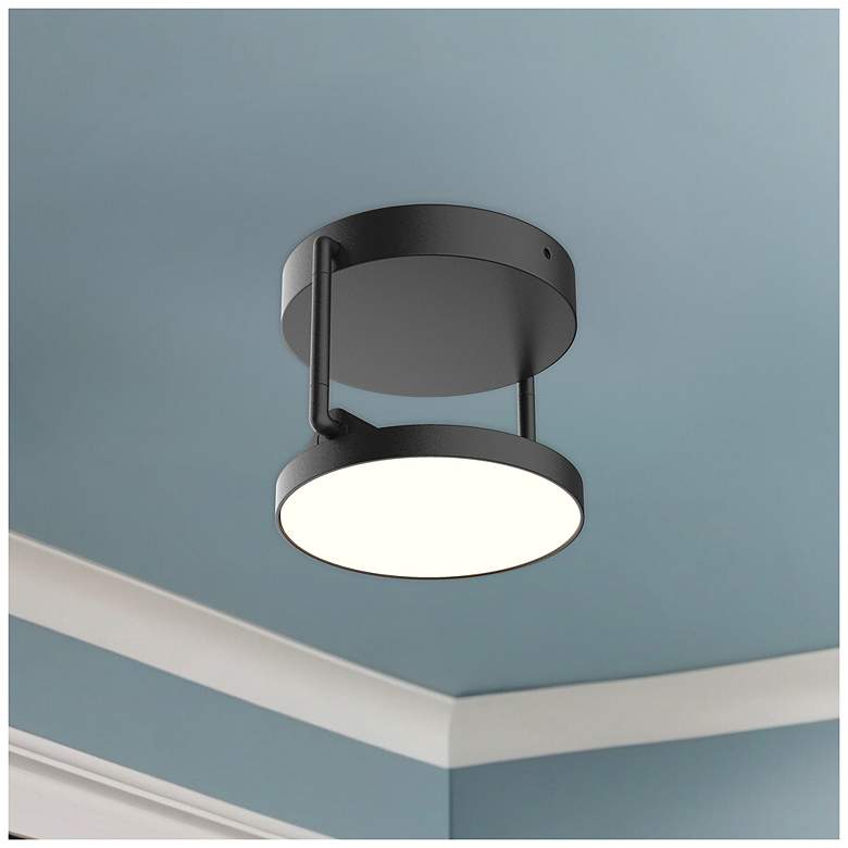 Image 4 Kuzco Novel LED 5-in Black Semi-Flush Mount more views