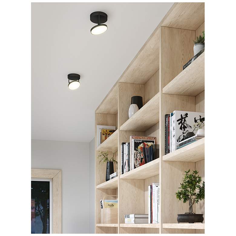 Image 3 Kuzco Novel LED 5-in Black Semi-Flush Mount more views