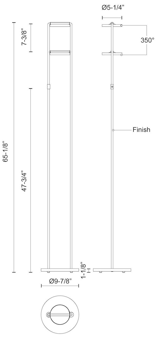 Image 4 Kuzco Novel LED 68-in Black LED Floor Lamp more views