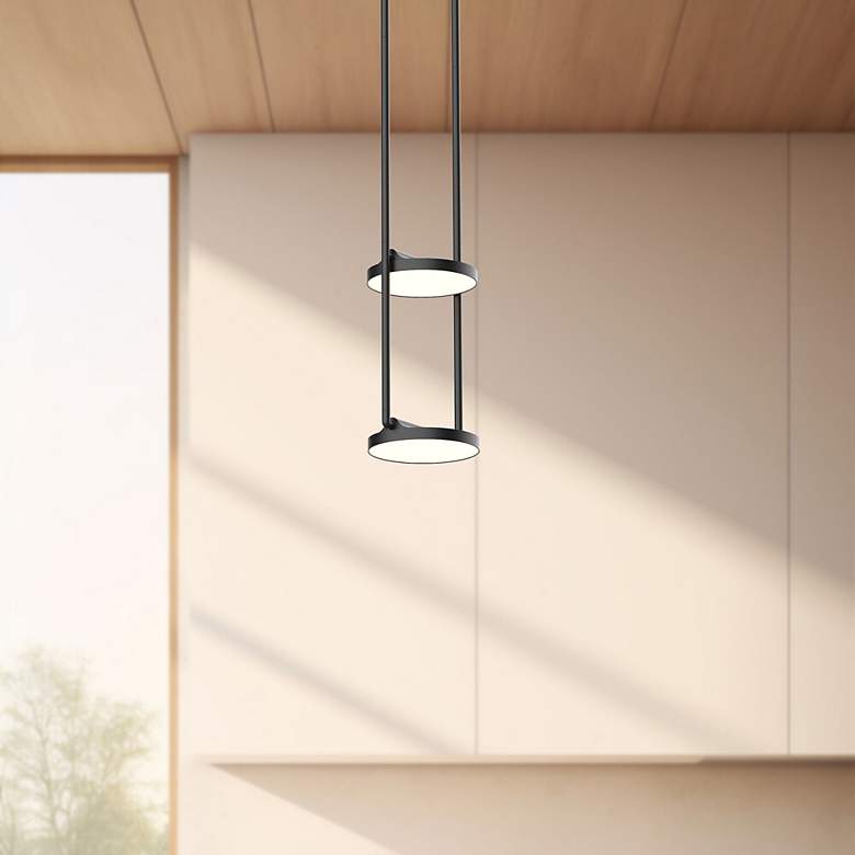 Image 1 Kuzco Novel LED 8-in Black Pendant