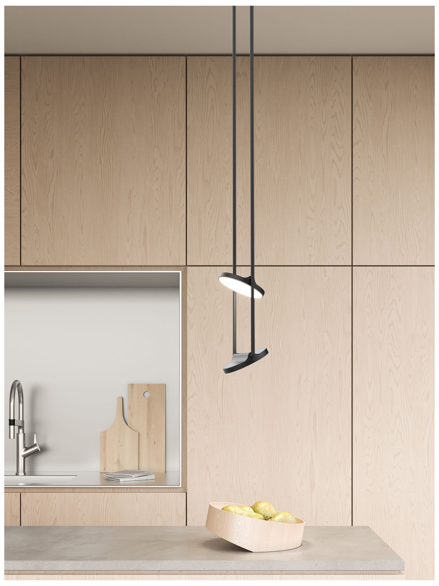 Image 3 Kuzco Novel LED 8-in Black Pendant more views