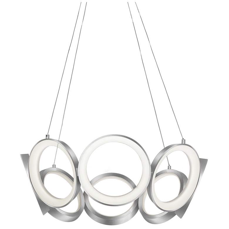 Image 1 Kuzco Oros LED 24-in Antique Silver LED Chandeliers