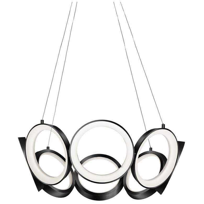 Image 1 Kuzco Oros LED 24-in Black LED Chandeliers