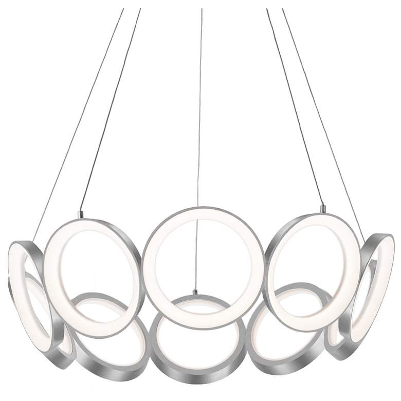 Image 1 Kuzco Oros LED 29-in Antique Silver LED Chandeliers