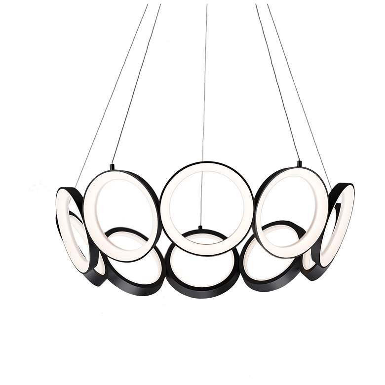 Image 1 Kuzco Oros LED 29-in Black LED Chandeliers
