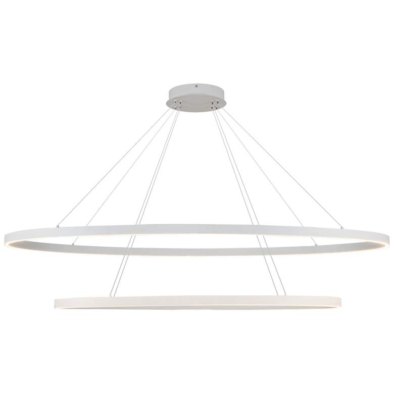Image 1 Kuzco Ovale LED 2 Layer White Chandelier
