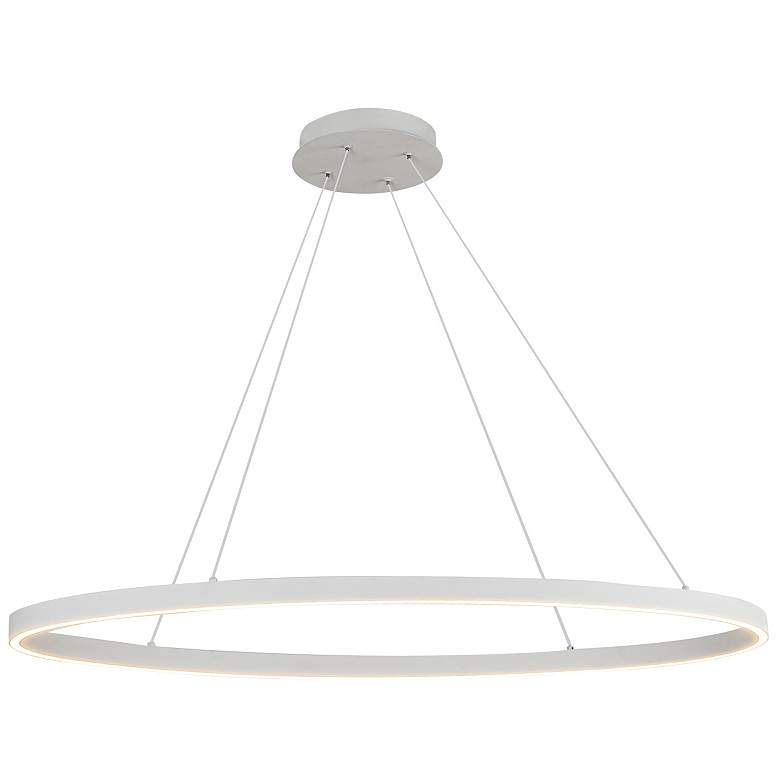 Image 1 Kuzco Ovale LED 40-in White Linear Pendant