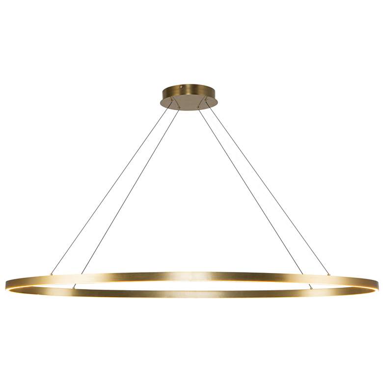 Image 1 Kuzco Ovale LED 53-in Brushed Gold Linear Pendant