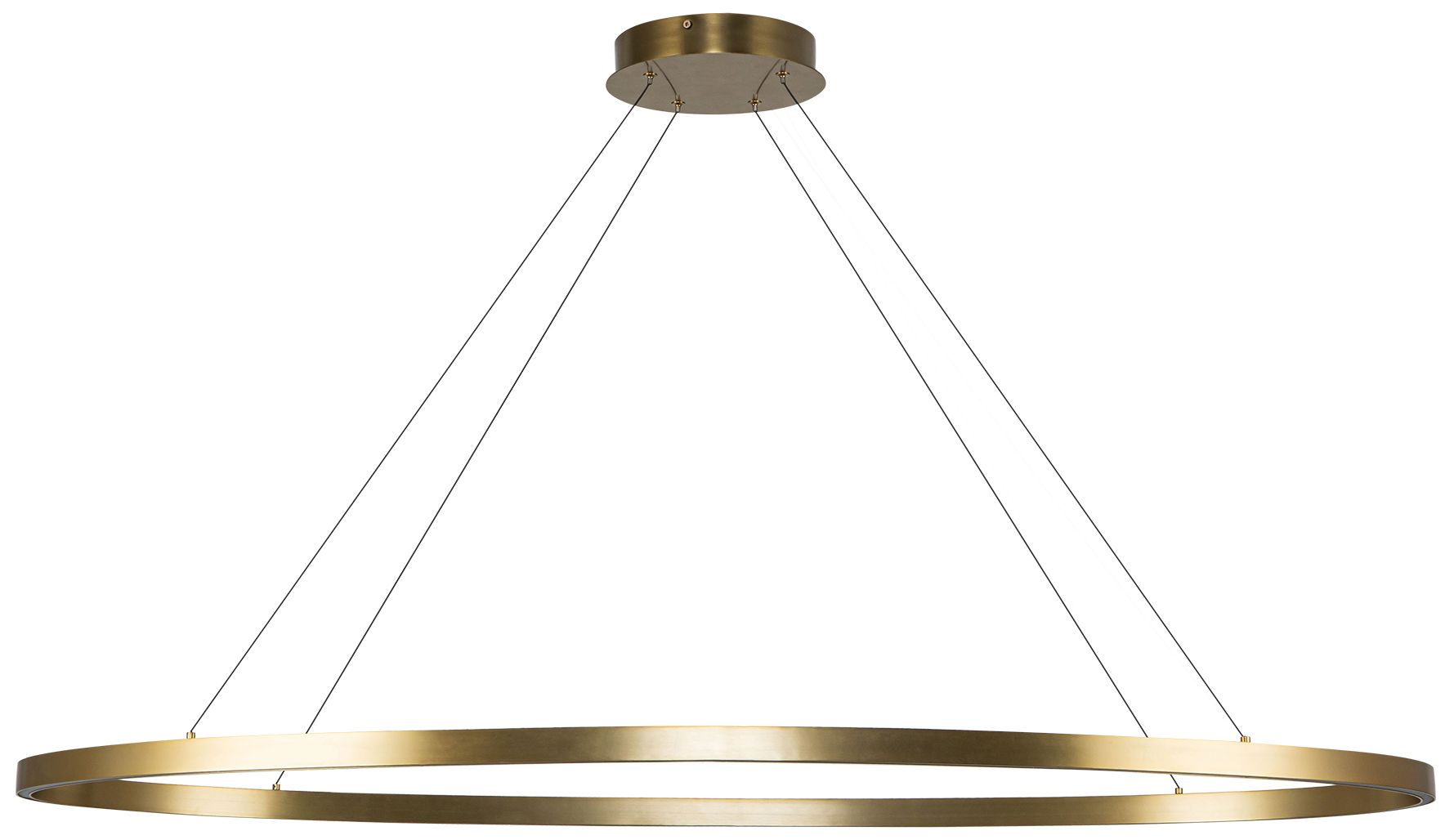 Image 2 Kuzco Ovale LED 53-in Brushed Gold Linear Pendant more views