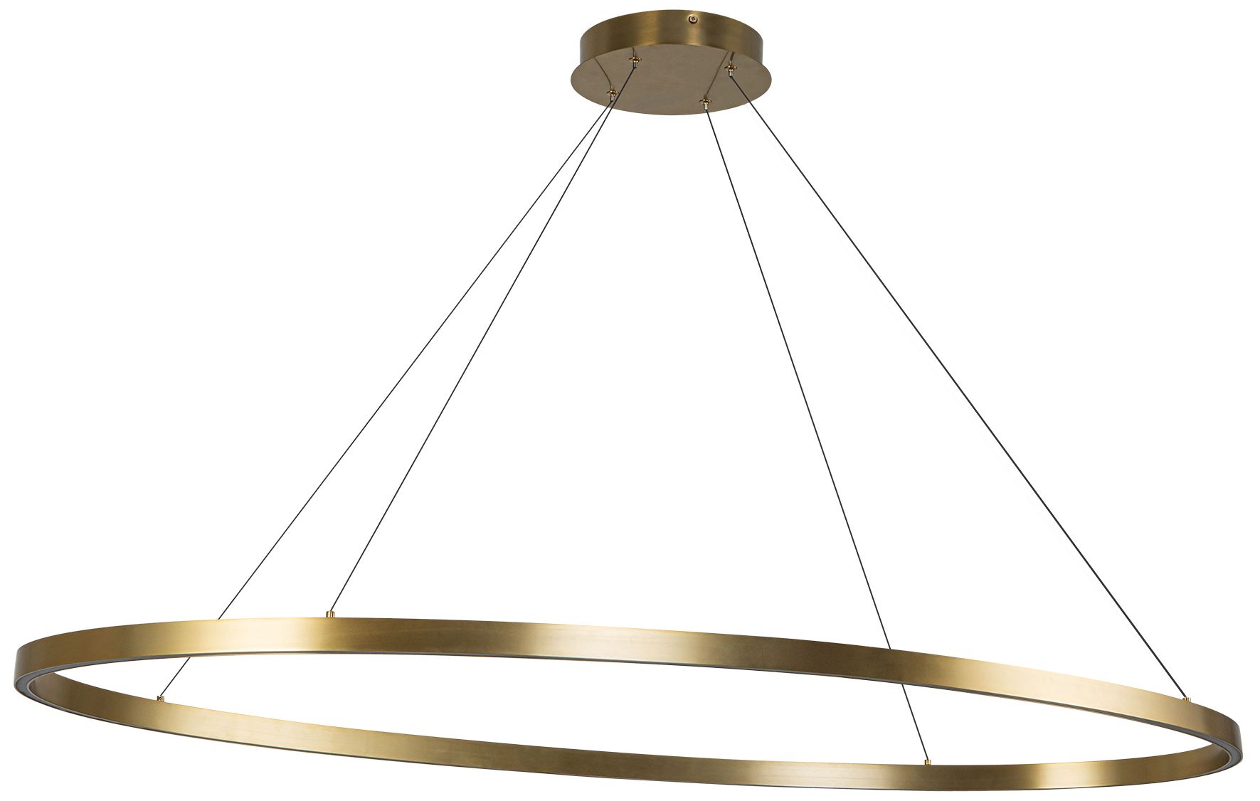 Image 4 Kuzco Ovale LED 53-in Brushed Gold Linear Pendant more views