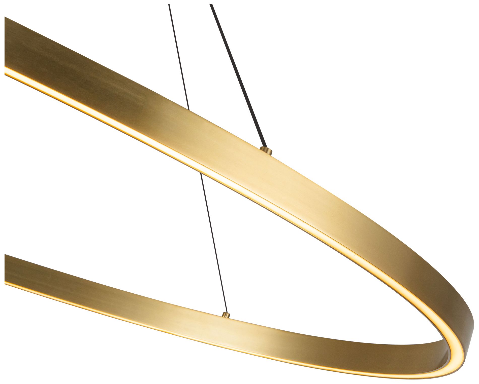 Image 5 Kuzco Ovale LED 53-in Brushed Gold Linear Pendant more views