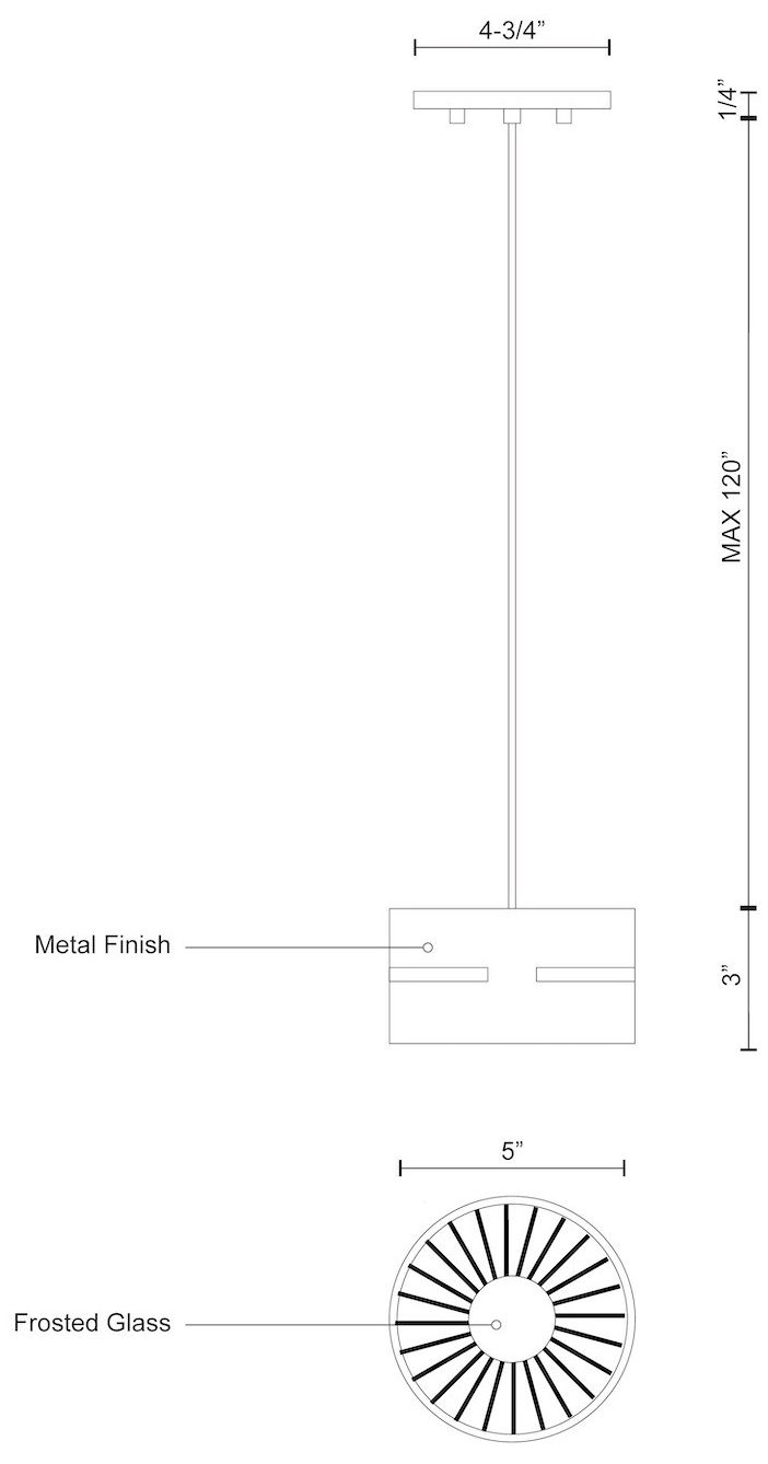 Image 3 Kuzco Oxford LED 5-in White Pendant more views