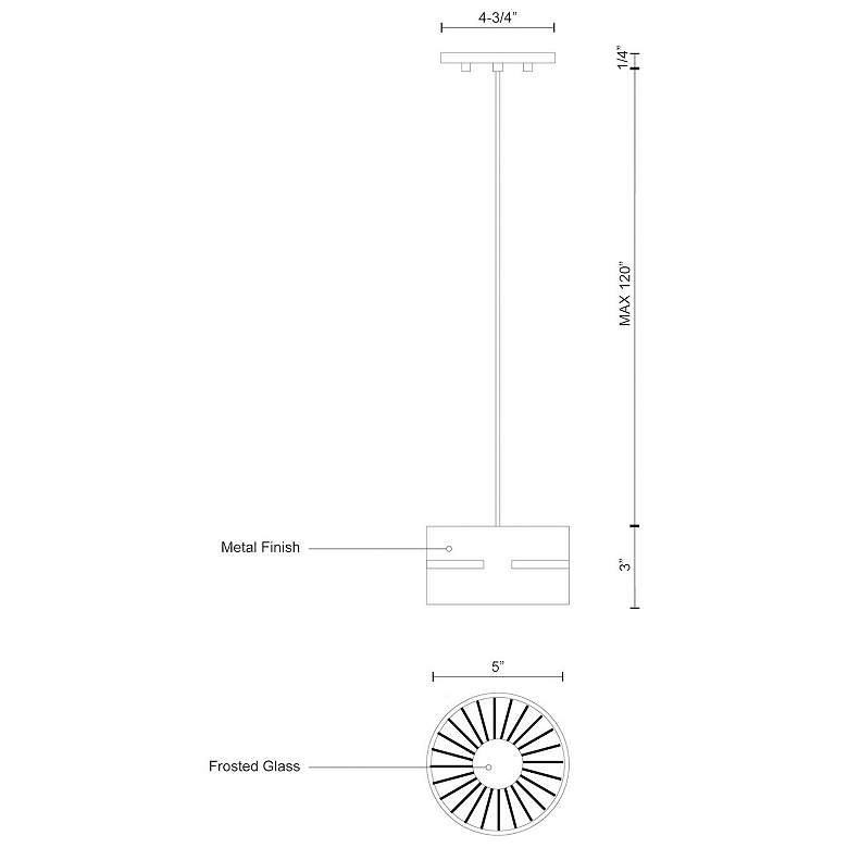 Image 3 Kuzco Oxford LED 5-in White Pendant more views