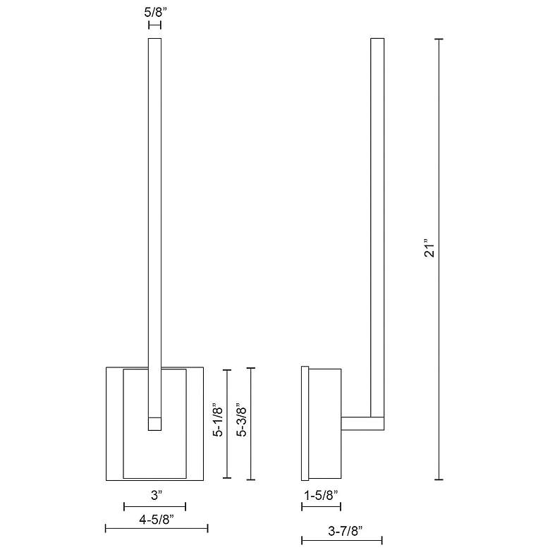 Image 2 Kuzco Pandora LED 18-in White Wall Sconce more views