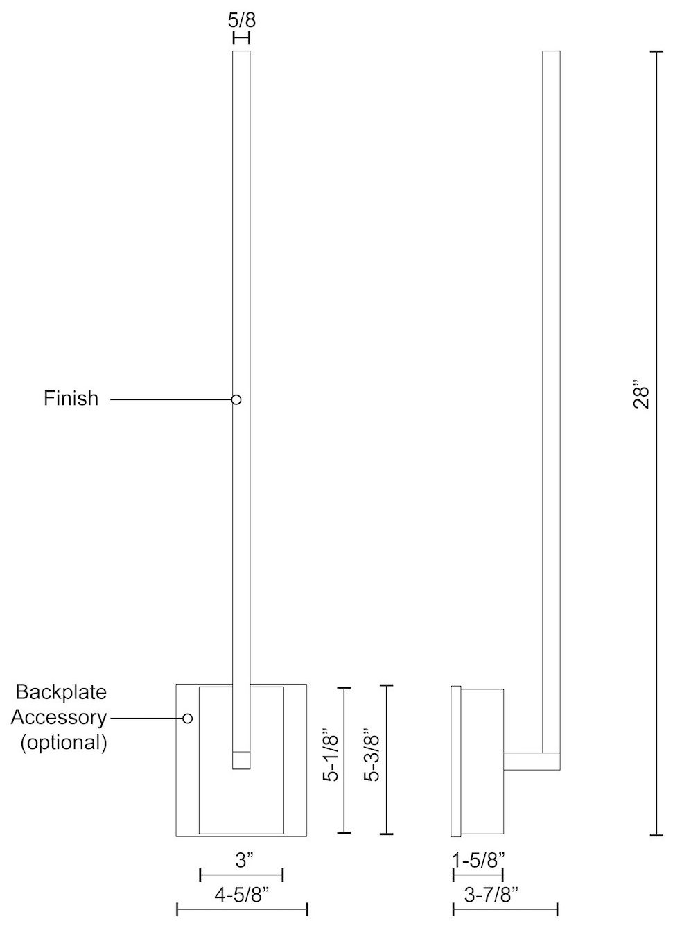 Image 2 Kuzco Pandora LED 25-in Brushed Gold Wall Sconce more views