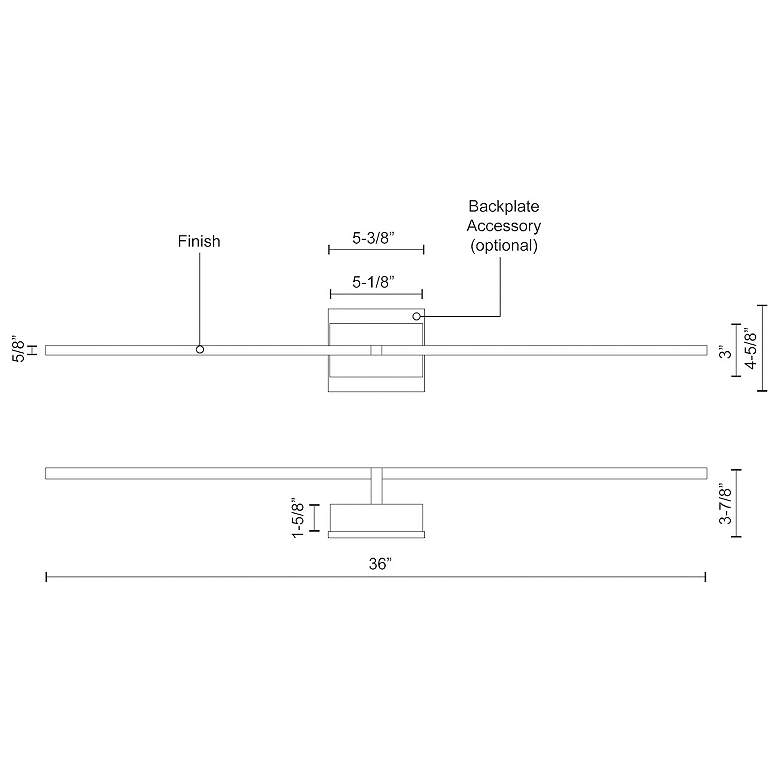 Image 2 Kuzco Pandora LED 36-in White Wall Sconce more views