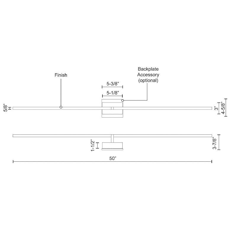 Image 2 Kuzco Pandora LED 50-in White Wall Sconce more views