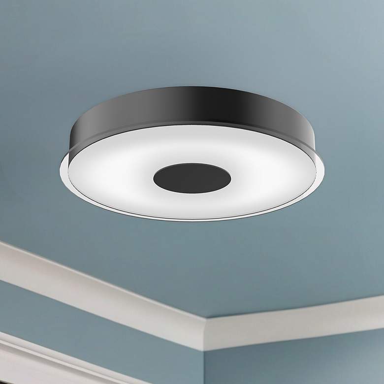 Image 1 Kuzco Parker LED 16-in Black Flush Mount