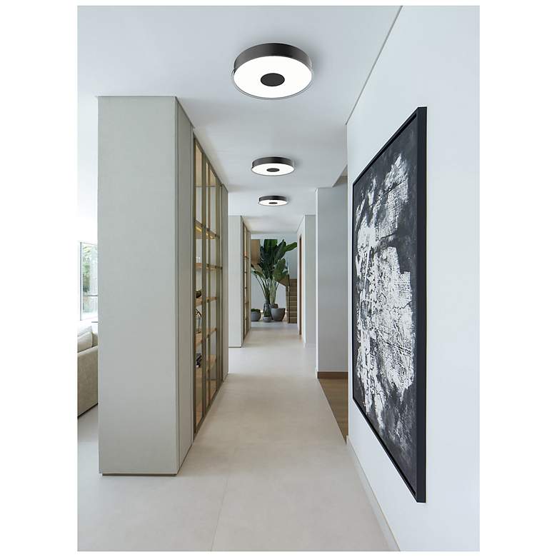 Image 3 Kuzco Parker LED 16-in Black Flush Mount more views