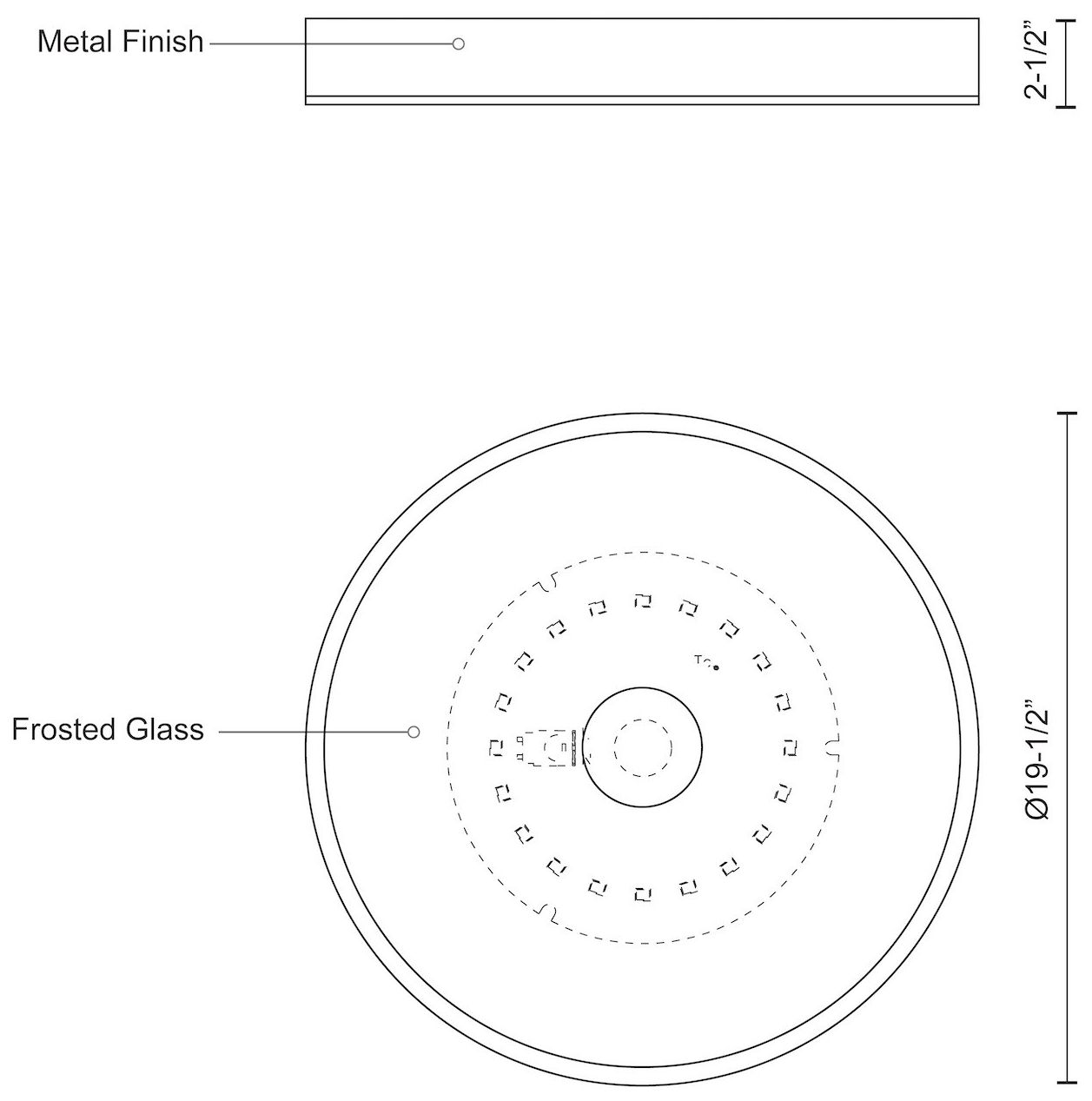 Image 3 Kuzco Parker LED 20-in Black Flush Mount more views