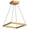 Kuzco Piazza LED 18-in Brushed Gold Pendant