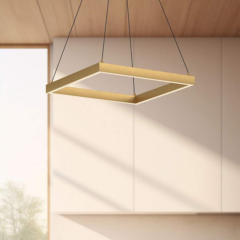 Image 1 Kuzco Piazza LED 18-in Brushed Gold Pendant