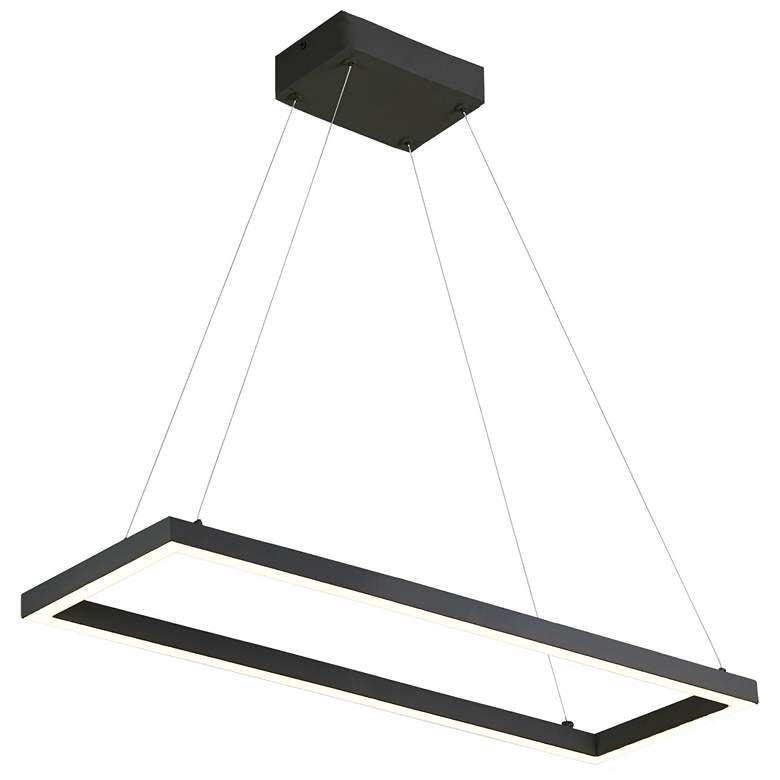 Image 2 Kuzco Piazza LED 30-in Black Pendant