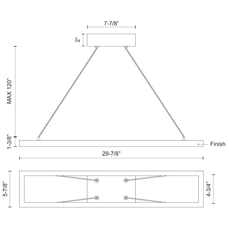 Image 3 Kuzco Piazza LED 30-in Black Pendant more views