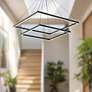 1_Kuzco Piazza LED 32-in Black LED Chandeliers
