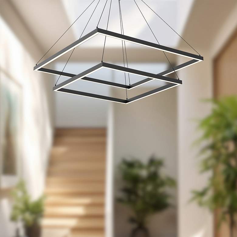 Image 1 Kuzco Piazza LED 32-in Black LED Chandeliers