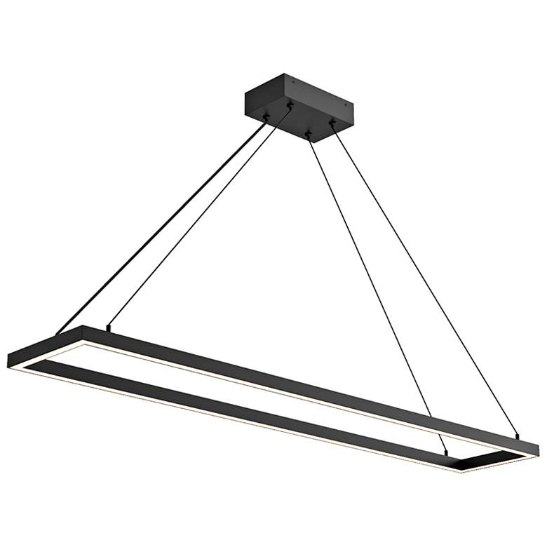 Image 2 Kuzco Piazza LED 48-in Black Pendant