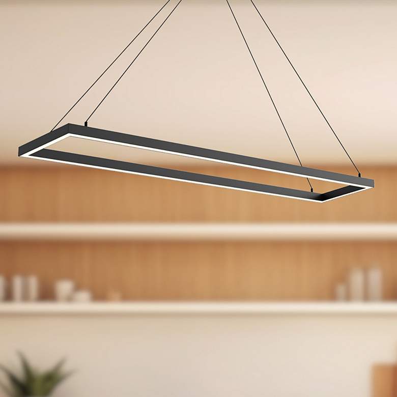 Image 1 Kuzco Piazza LED 48-in Black Pendant