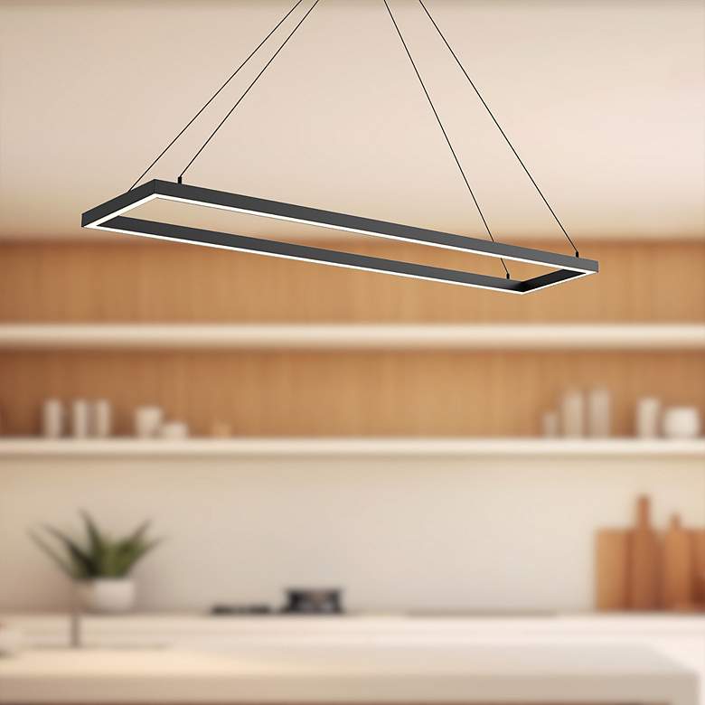 Image 3 Kuzco Piazza LED 48-in Black Pendant more views