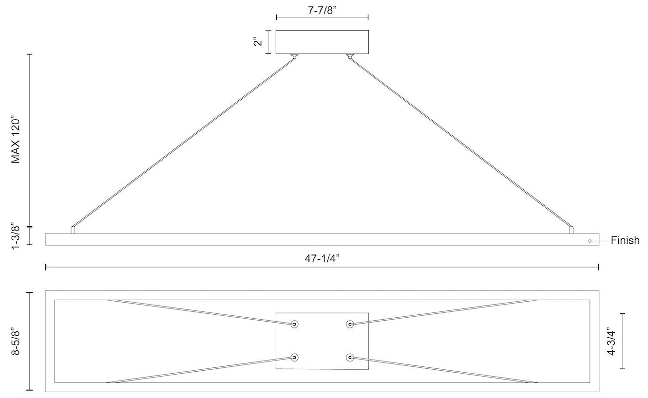 Image 3 Kuzco Piazza LED 48-in White Pendant more views