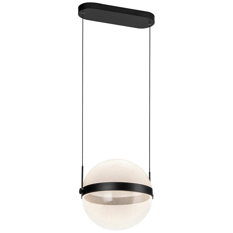 Image 1 Kuzco Pisces LED 12-in Black/Light Guide Pendant