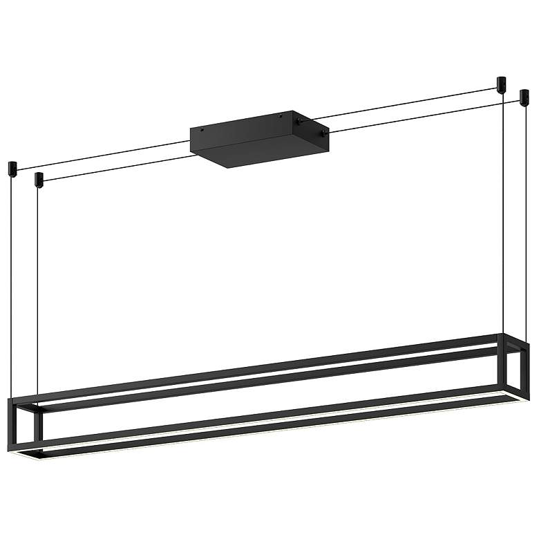 Image 1 Kuzco Plaza LED 48-in Black Linear Pendant