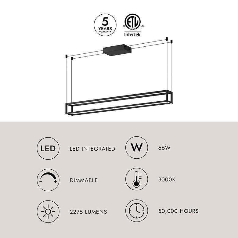 Image 4 Kuzco Plaza LED 48-in Black Linear Pendant more views